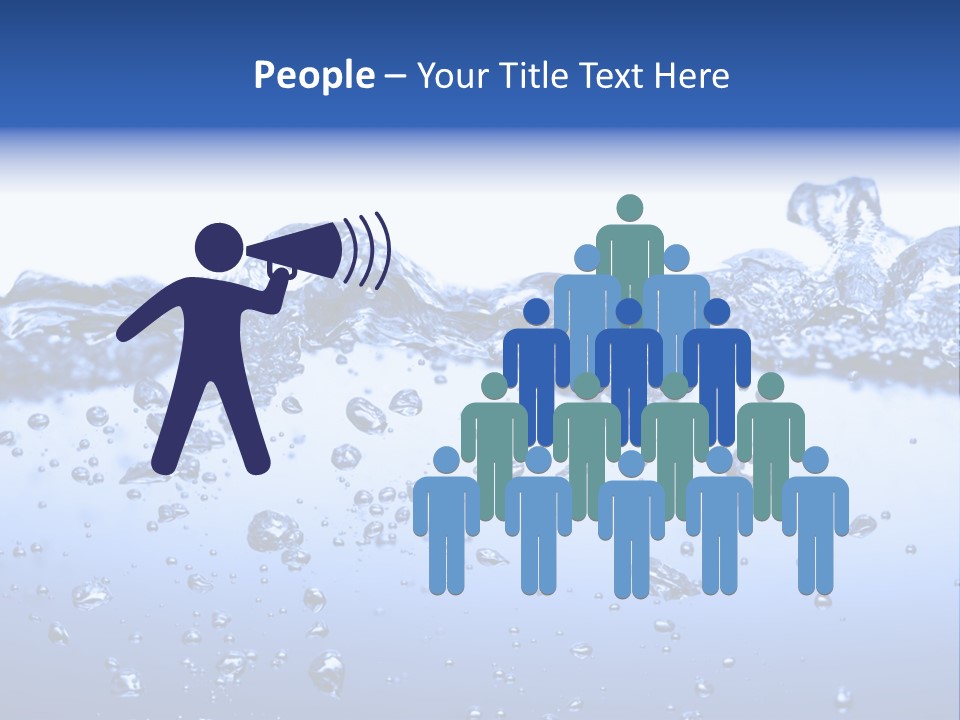 Crisp Clear Water Photographed High Speed. PowerPoint Template