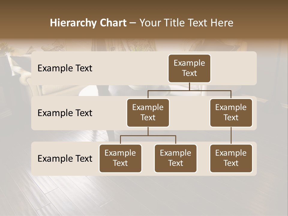 A Living Room With A White Couch And A Black Table PowerPoint Template
