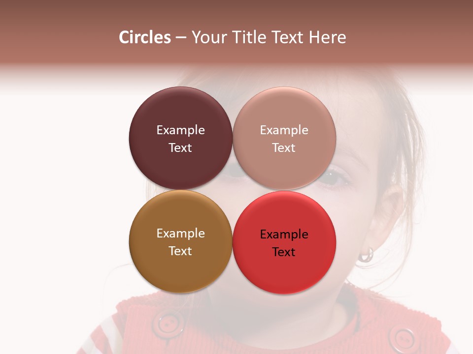 Little Girl With A Severe Flu And Red Eyes - Isolated PowerPoint Template
