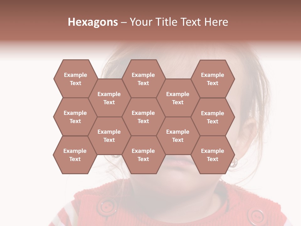 Little Girl With A Severe Flu And Red Eyes - Isolated PowerPoint Template