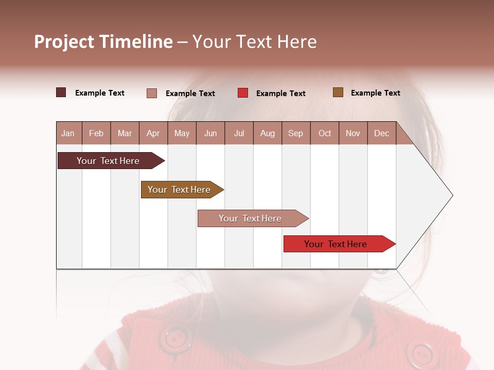 Little Girl With A Severe Flu And Red Eyes - Isolated PowerPoint Template