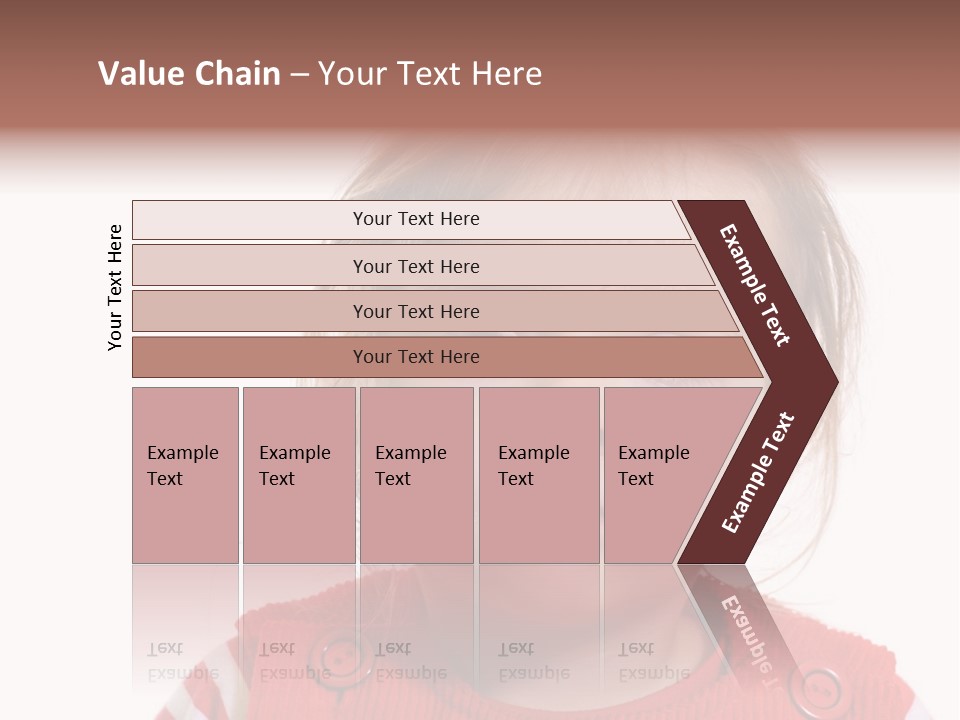 Little Girl With A Severe Flu And Red Eyes - Isolated PowerPoint Template