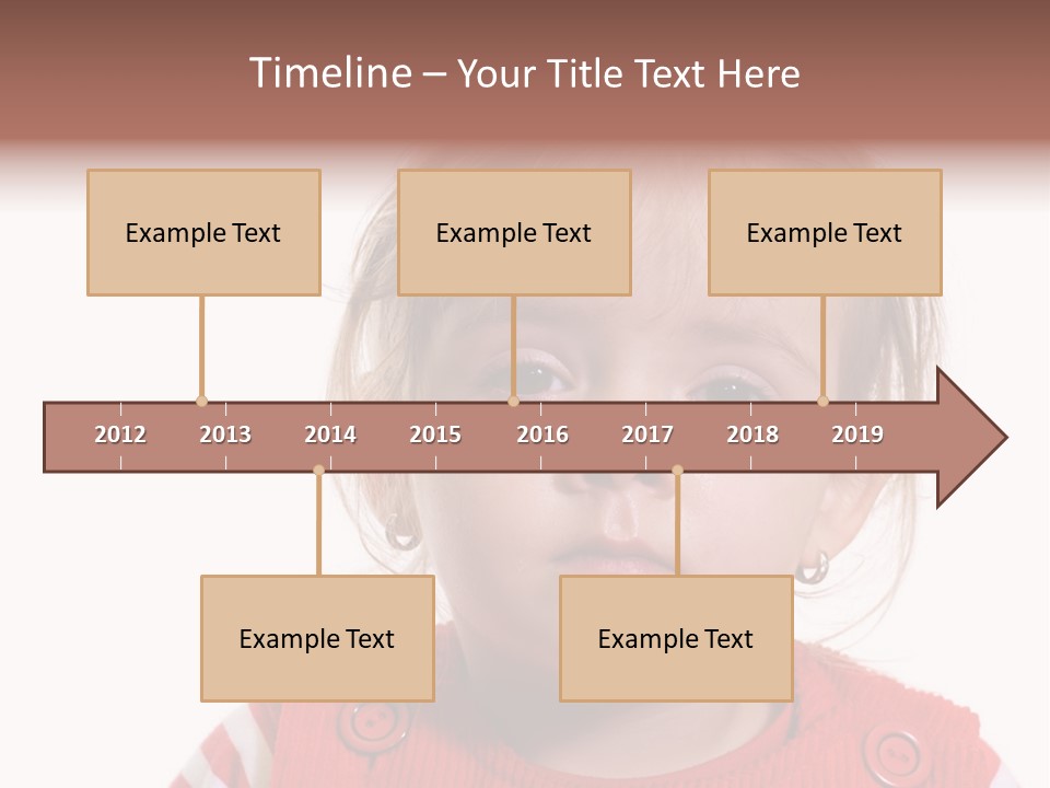 Little Girl With A Severe Flu And Red Eyes - Isolated PowerPoint Template