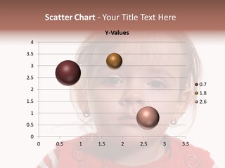 Little Girl With A Severe Flu And Red Eyes - Isolated PowerPoint Template