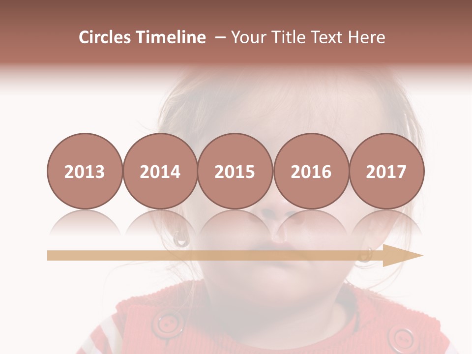 Little Girl With A Severe Flu And Red Eyes - Isolated PowerPoint Template