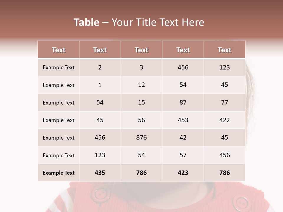 Little Girl With A Severe Flu And Red Eyes - Isolated PowerPoint Template