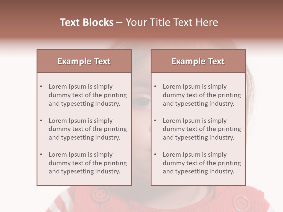 Little Girl With A Severe Flu And Red Eyes - Isolated PowerPoint Template