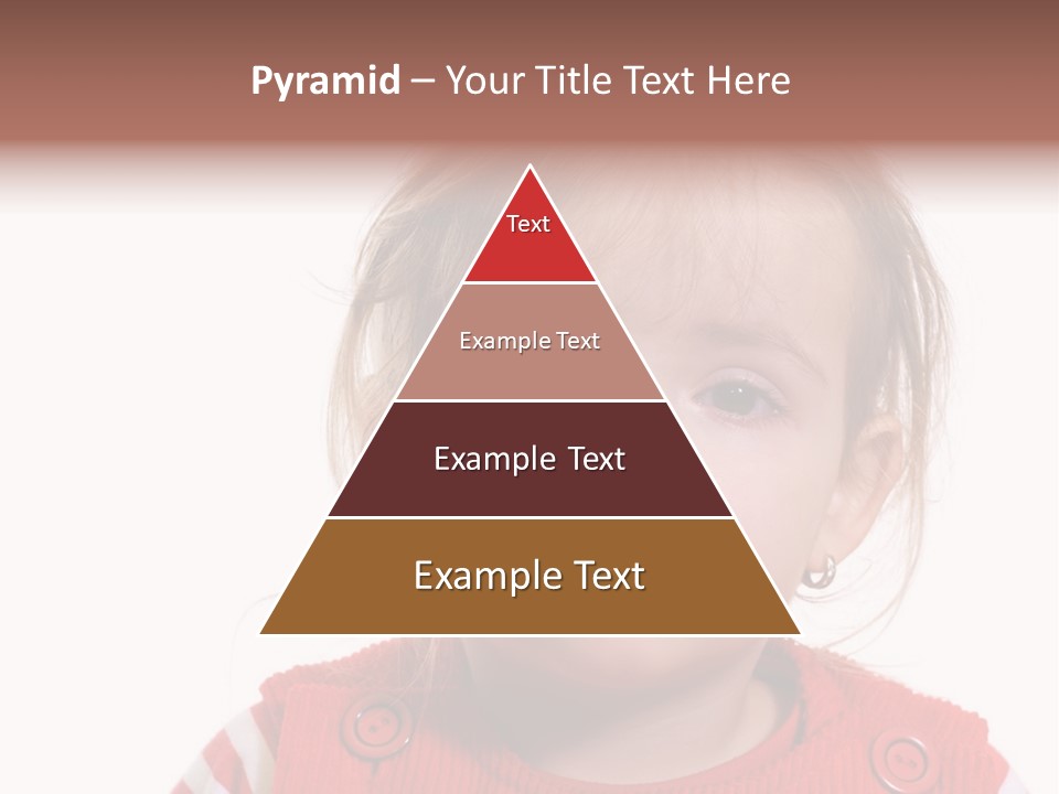 Little Girl With A Severe Flu And Red Eyes - Isolated PowerPoint Template