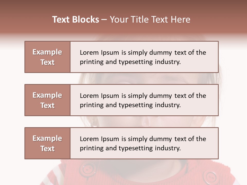 Little Girl With A Severe Flu And Red Eyes - Isolated PowerPoint Template