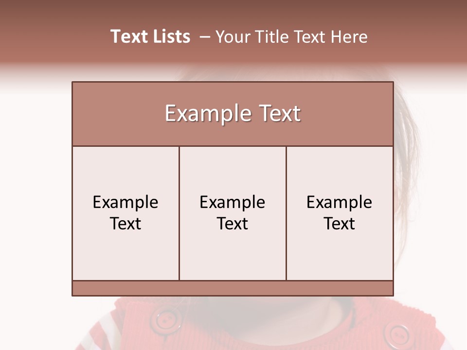 Little Girl With A Severe Flu And Red Eyes - Isolated PowerPoint Template