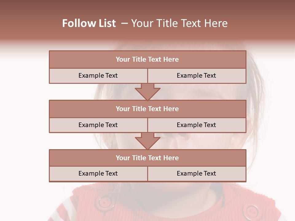 Little Girl With A Severe Flu And Red Eyes - Isolated PowerPoint Template