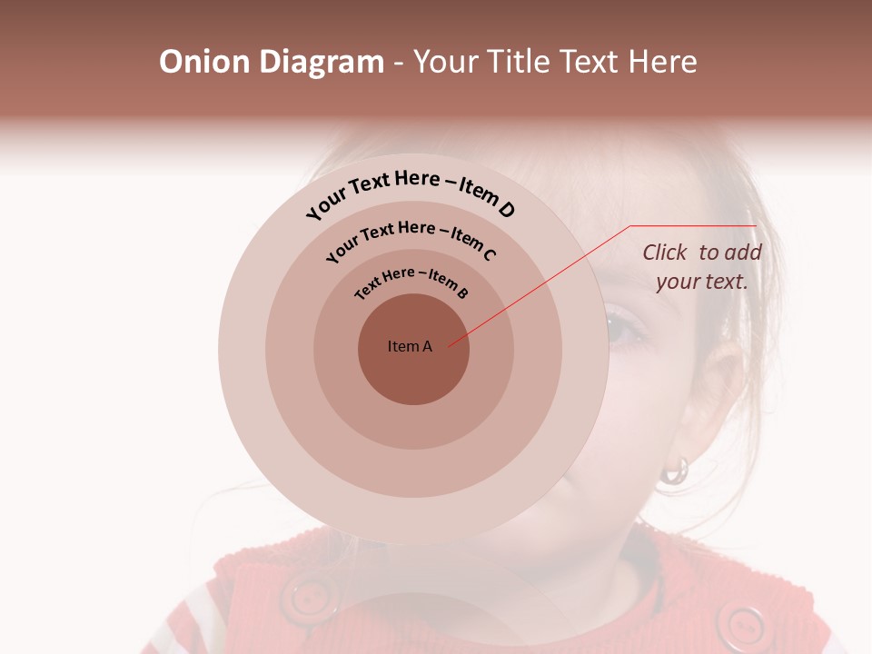 Little Girl With A Severe Flu And Red Eyes - Isolated PowerPoint Template