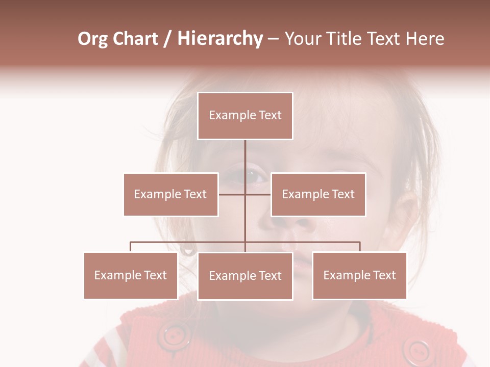 Little Girl With A Severe Flu And Red Eyes - Isolated PowerPoint Template