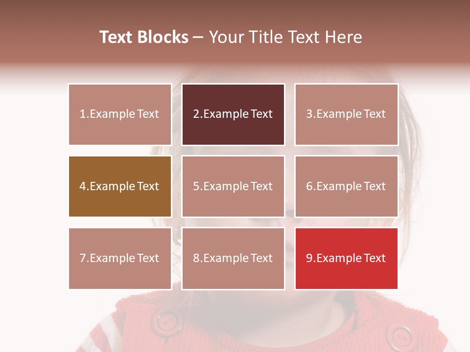 Little Girl With A Severe Flu And Red Eyes - Isolated PowerPoint Template