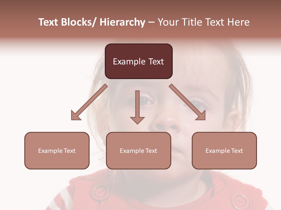 Little Girl With A Severe Flu And Red Eyes - Isolated PowerPoint Template