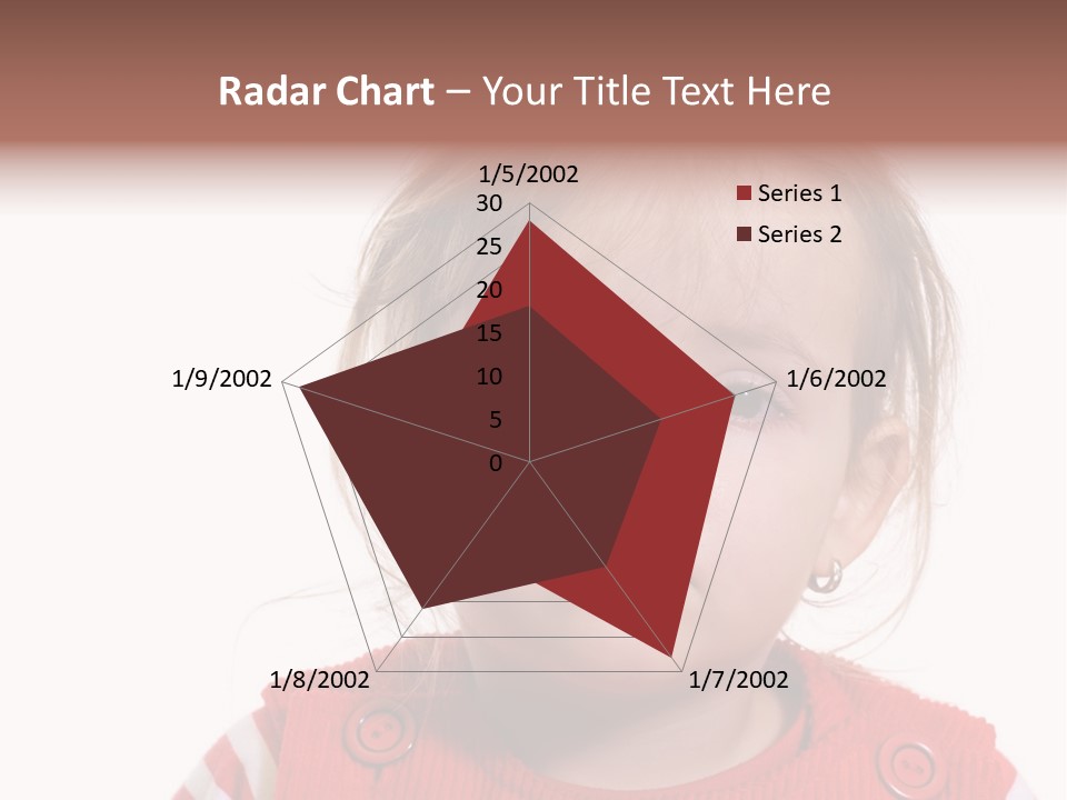 Little Girl With A Severe Flu And Red Eyes - Isolated PowerPoint Template