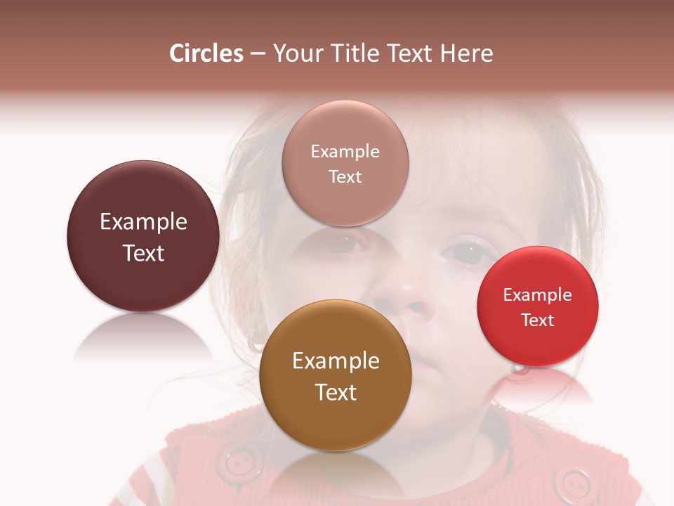 Little Girl With A Severe Flu And Red Eyes - Isolated PowerPoint Template