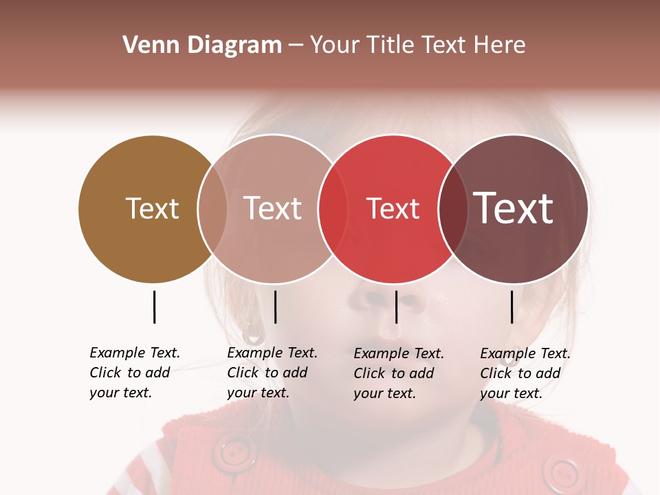 Little Girl With A Severe Flu And Red Eyes - Isolated PowerPoint Template