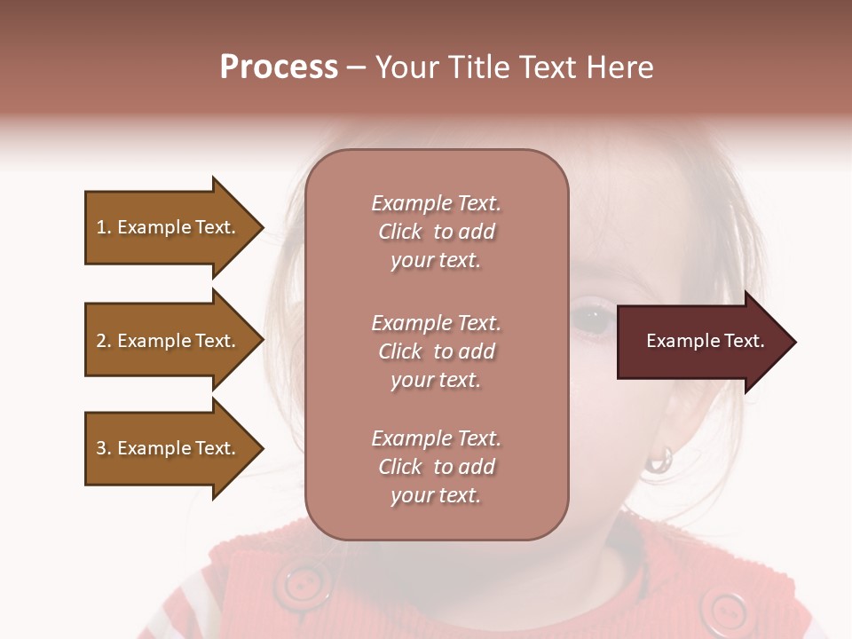 Little Girl With A Severe Flu And Red Eyes - Isolated PowerPoint Template