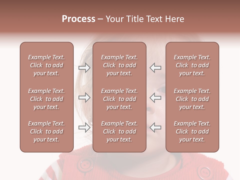 Little Girl With A Severe Flu And Red Eyes - Isolated PowerPoint Template