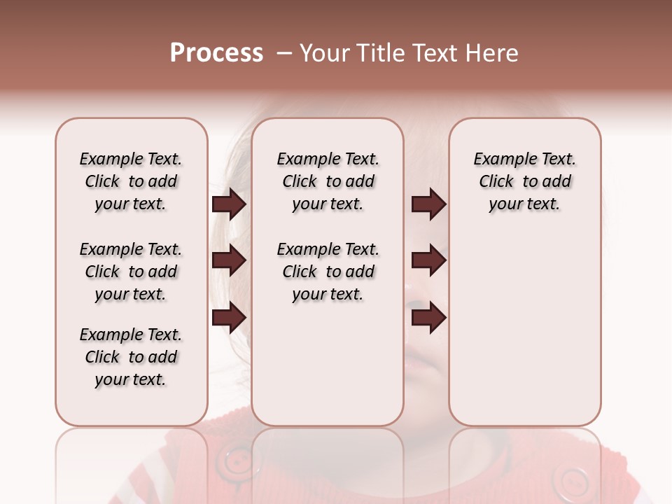 Little Girl With A Severe Flu And Red Eyes - Isolated PowerPoint Template