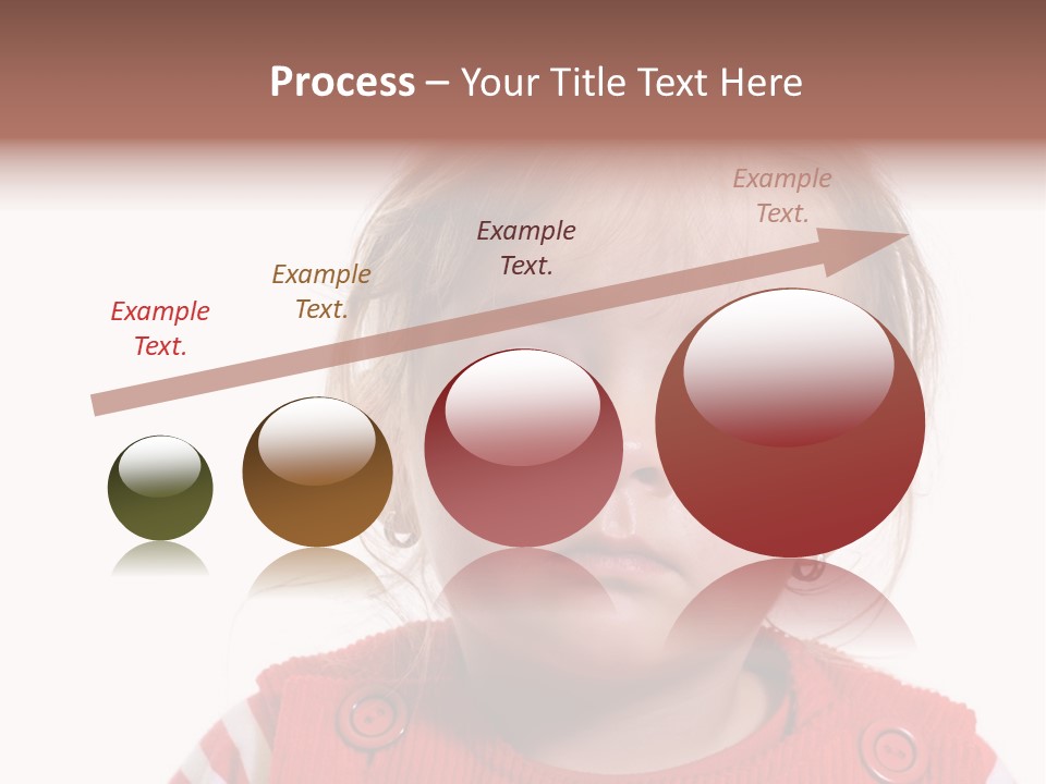 Little Girl With A Severe Flu And Red Eyes - Isolated PowerPoint Template