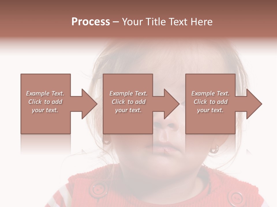 Little Girl With A Severe Flu And Red Eyes - Isolated PowerPoint Template