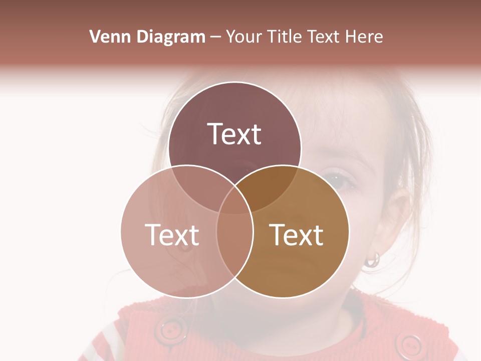 Little Girl With A Severe Flu And Red Eyes - Isolated PowerPoint Template