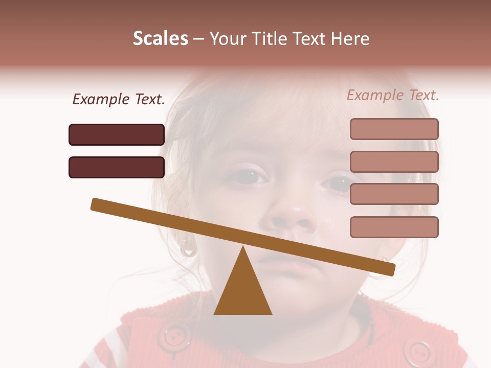 Little Girl With A Severe Flu And Red Eyes - Isolated PowerPoint Template