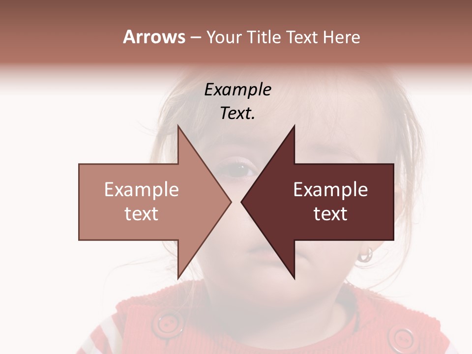 Little Girl With A Severe Flu And Red Eyes - Isolated PowerPoint Template