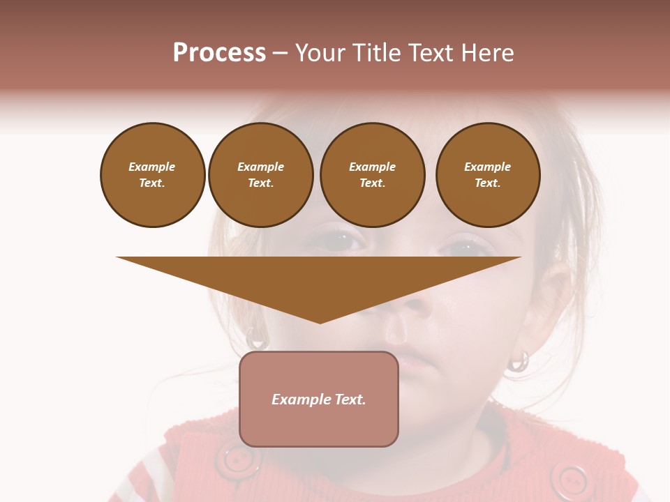 Little Girl With A Severe Flu And Red Eyes - Isolated PowerPoint Template
