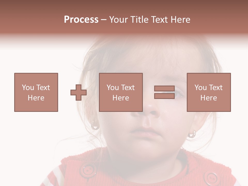 Little Girl With A Severe Flu And Red Eyes - Isolated PowerPoint Template