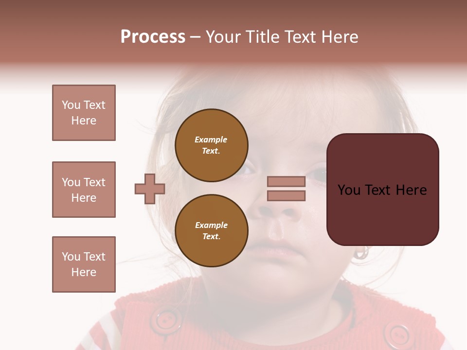 Little Girl With A Severe Flu And Red Eyes - Isolated PowerPoint Template