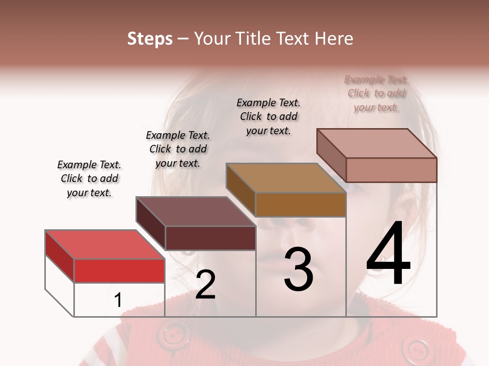 Little Girl With A Severe Flu And Red Eyes - Isolated PowerPoint Template