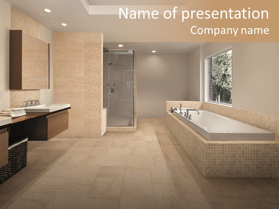 Master Bath In Luxury Home PowerPoint Template