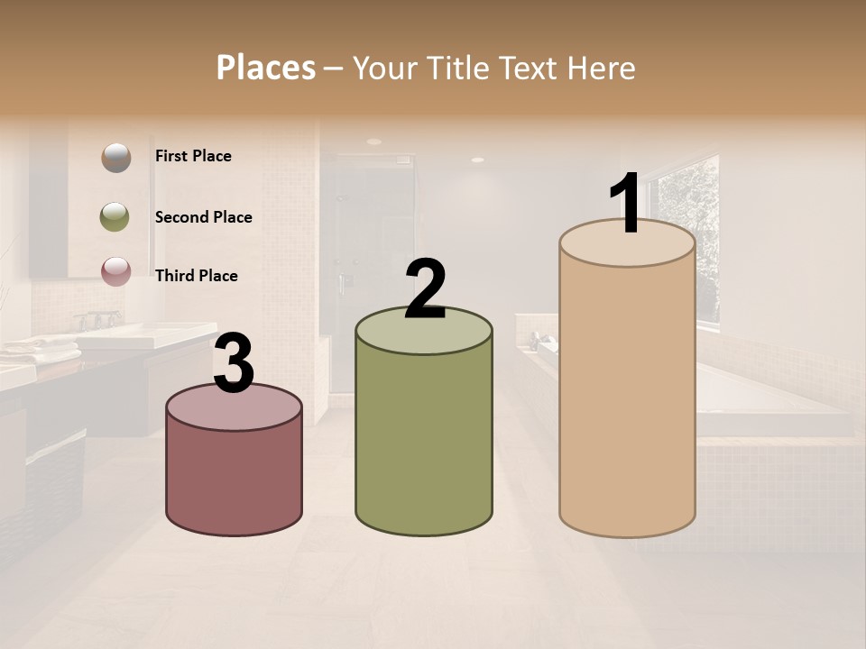 Master Bath In Luxury Home PowerPoint Template