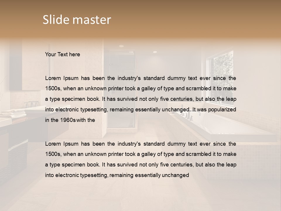 Master Bath In Luxury Home PowerPoint Template