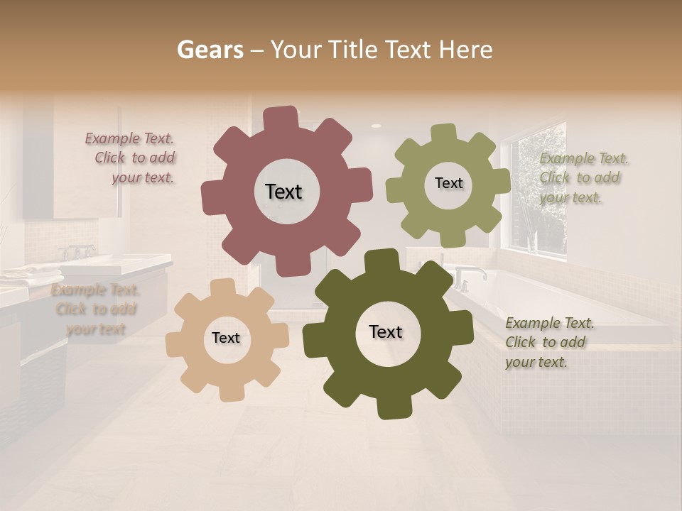 Master Bath In Luxury Home PowerPoint Template