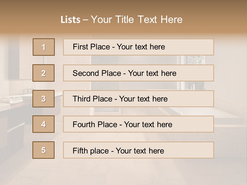 Master Bath In Luxury Home PowerPoint Template