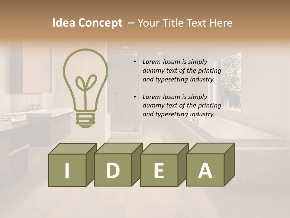 Master Bath In Luxury Home PowerPoint Template