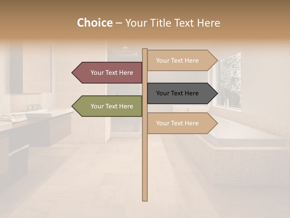 Master Bath In Luxury Home PowerPoint Template