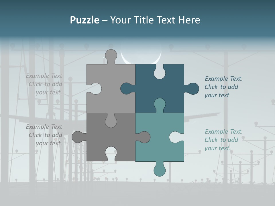 A Plane Flying In The Sky With The Moon In The Background PowerPoint Template