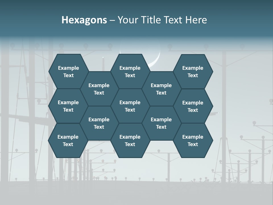 A Plane Flying In The Sky With The Moon In The Background PowerPoint Template