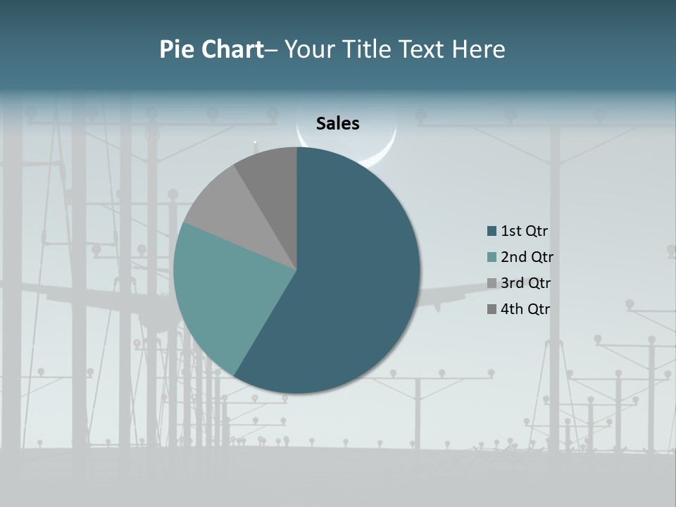 A Plane Flying In The Sky With The Moon In The Background PowerPoint Template