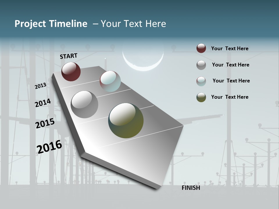A Plane Flying In The Sky With The Moon In The Background PowerPoint Template