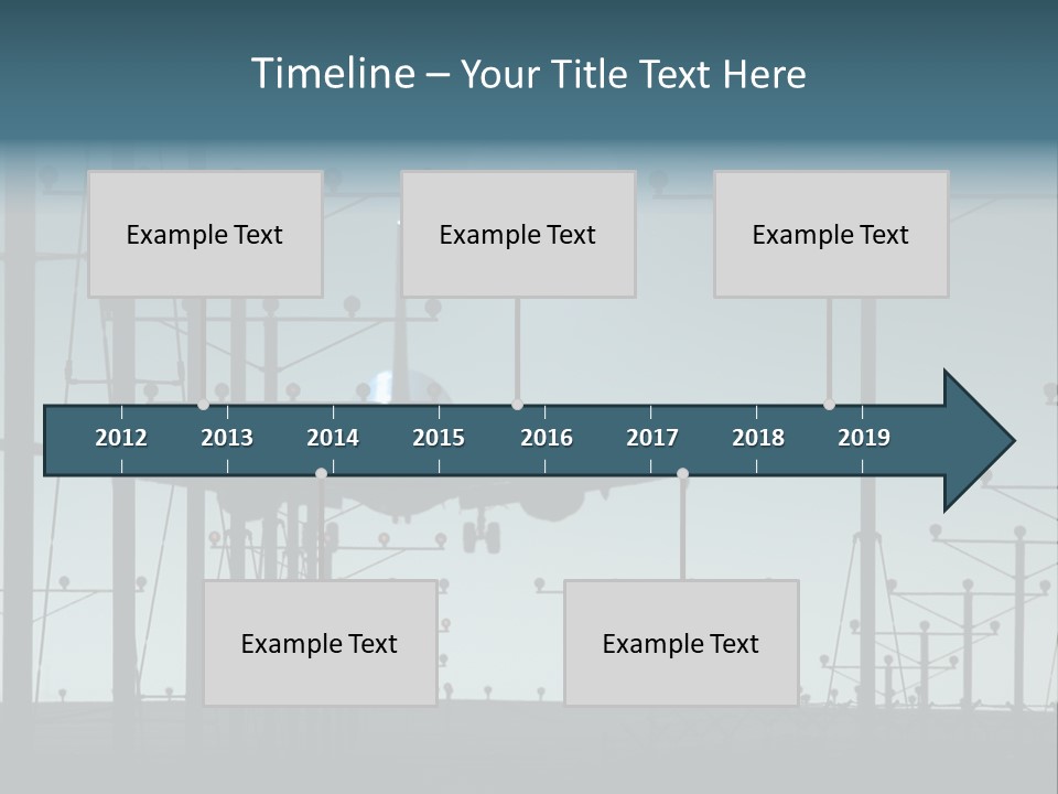 A Plane Flying In The Sky With The Moon In The Background PowerPoint Template