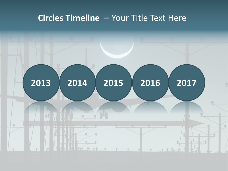 A Plane Flying In The Sky With The Moon In The Background PowerPoint Template