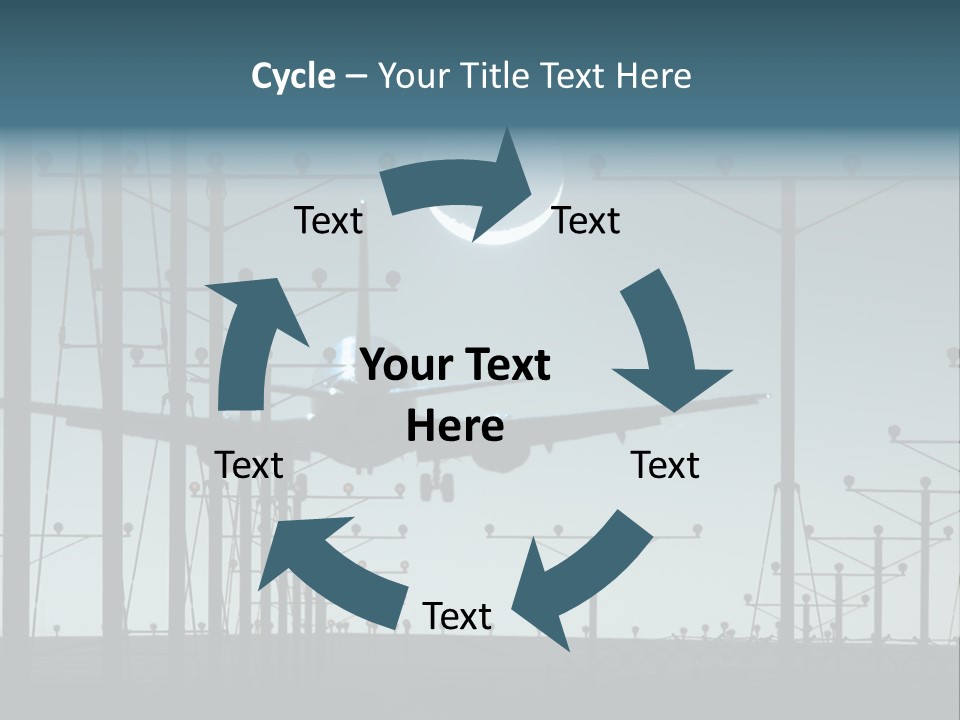 A Plane Flying In The Sky With The Moon In The Background PowerPoint Template
