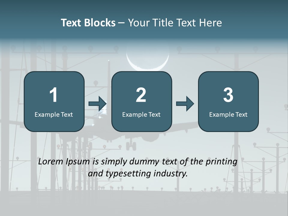 A Plane Flying In The Sky With The Moon In The Background PowerPoint Template