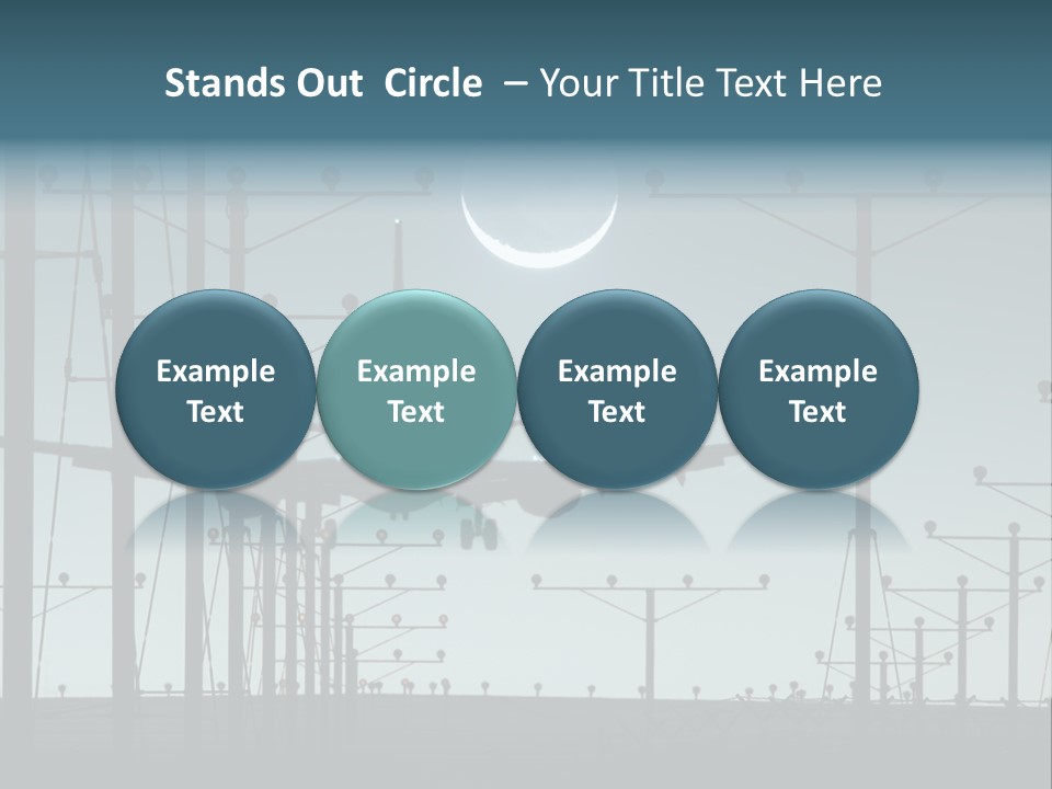 A Plane Flying In The Sky With The Moon In The Background PowerPoint Template